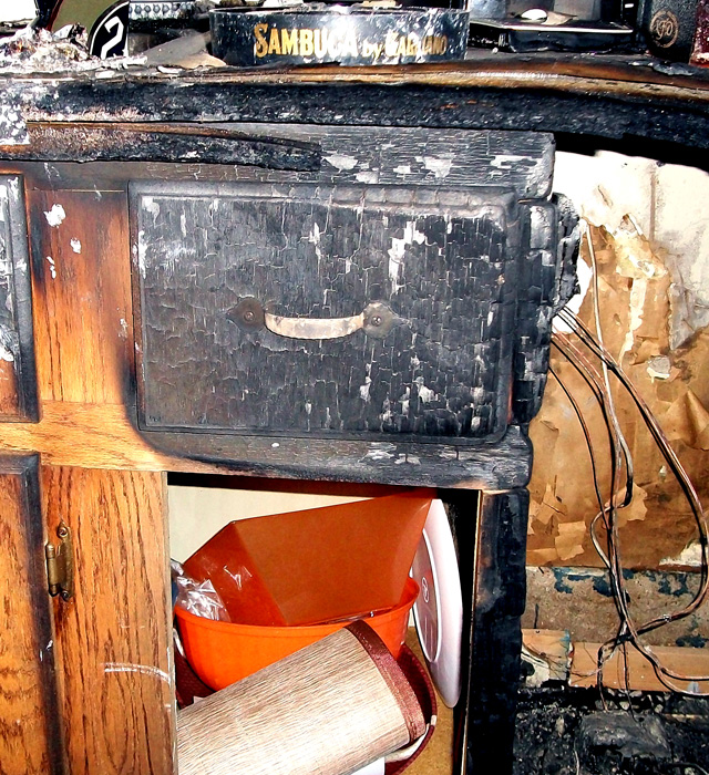 Fire Damage In Kitchen