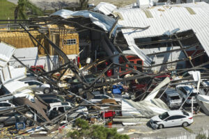 Disaster Planning - Peerless - Image of a Commercial Building after being hit by a disaster weather event.