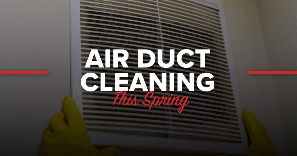 dirty air duct vent being cleaned during spring air duct cleaning service