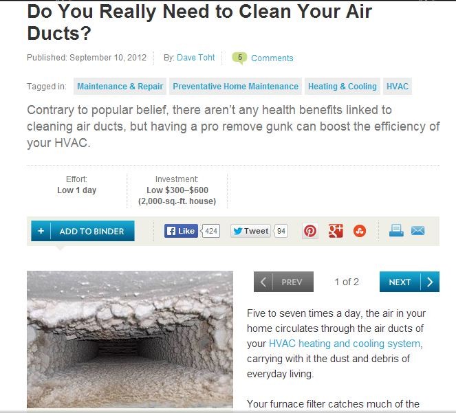 do you really need to clean your air ducts